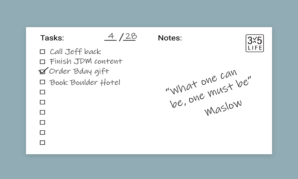 3x5 Note Pack - 90 day supply