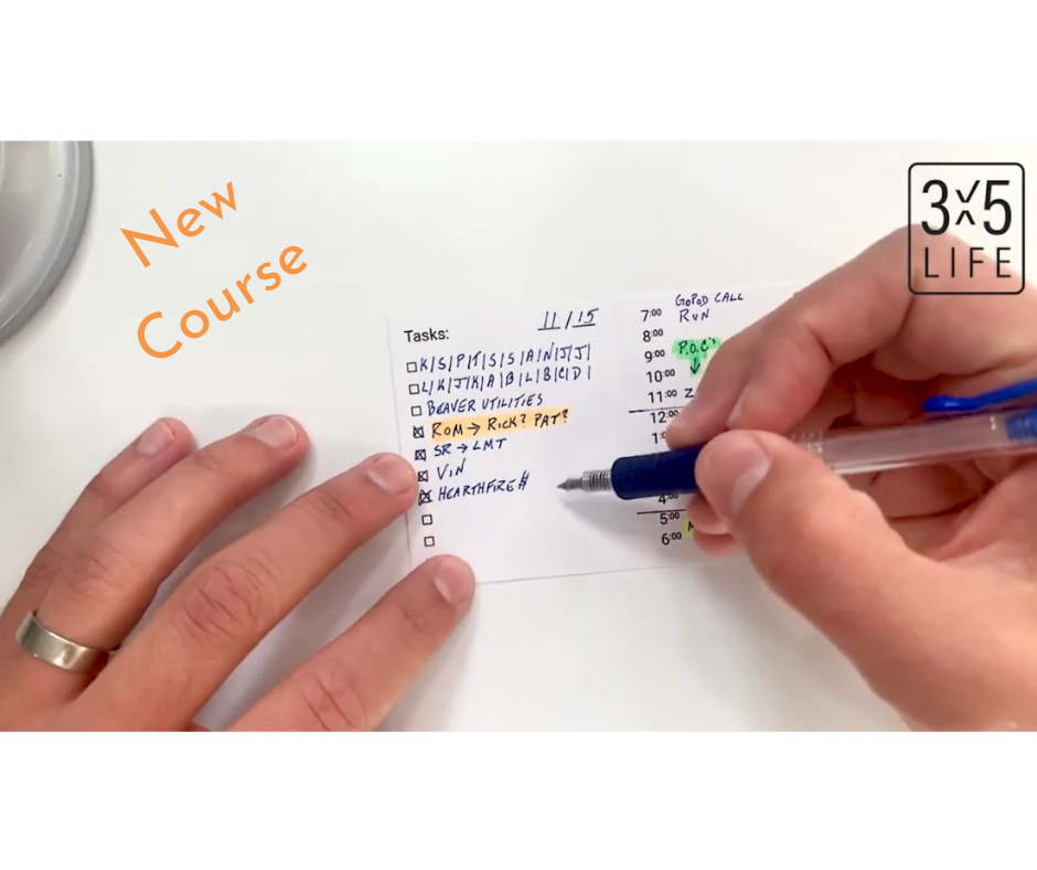 The 3x5 System - Digital Mini-Course – 3x5 Life