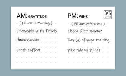 3x5 Day Schedule Pack - 90 day supply
